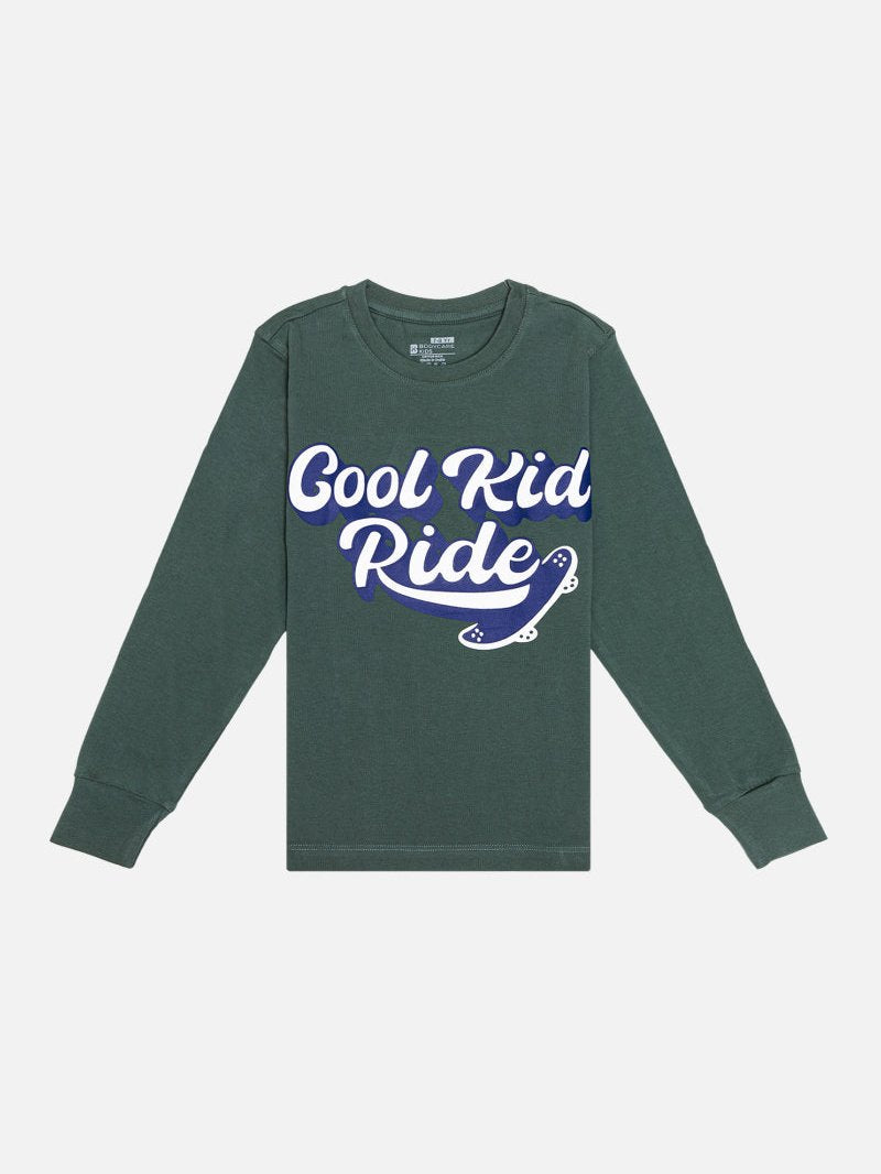 Bodycare Boys Round Neck Full Sleeves Tshirt - Sea Green