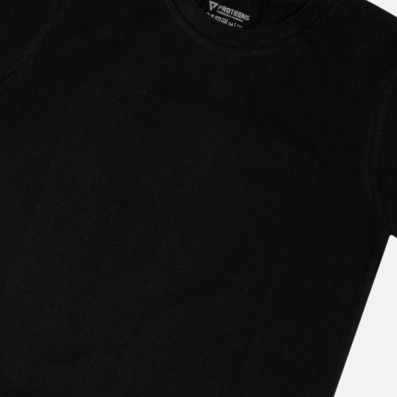 Proteens Boys Tshirt Round Neck Half Sleeves Pack Of 1 - Black