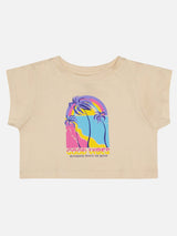 Bodycare Girls Tshirt Round Neck Half Sleeves - Lite Beige