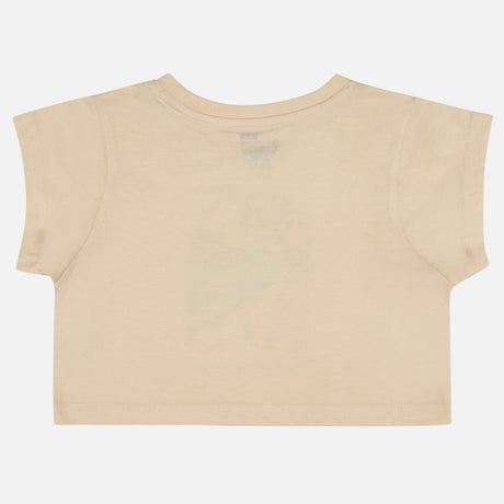 Bodycare Girls Tshirt Round Neck Half Sleeves - Lite Beige