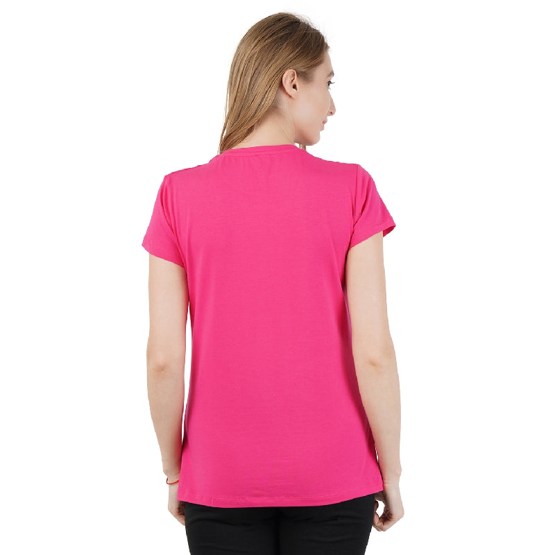 Proteens Women Tshirt Round Neck Half Sleeves Solid