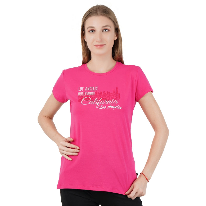 Proteens Women Tshirt Round Neck Half Sleeves Solid