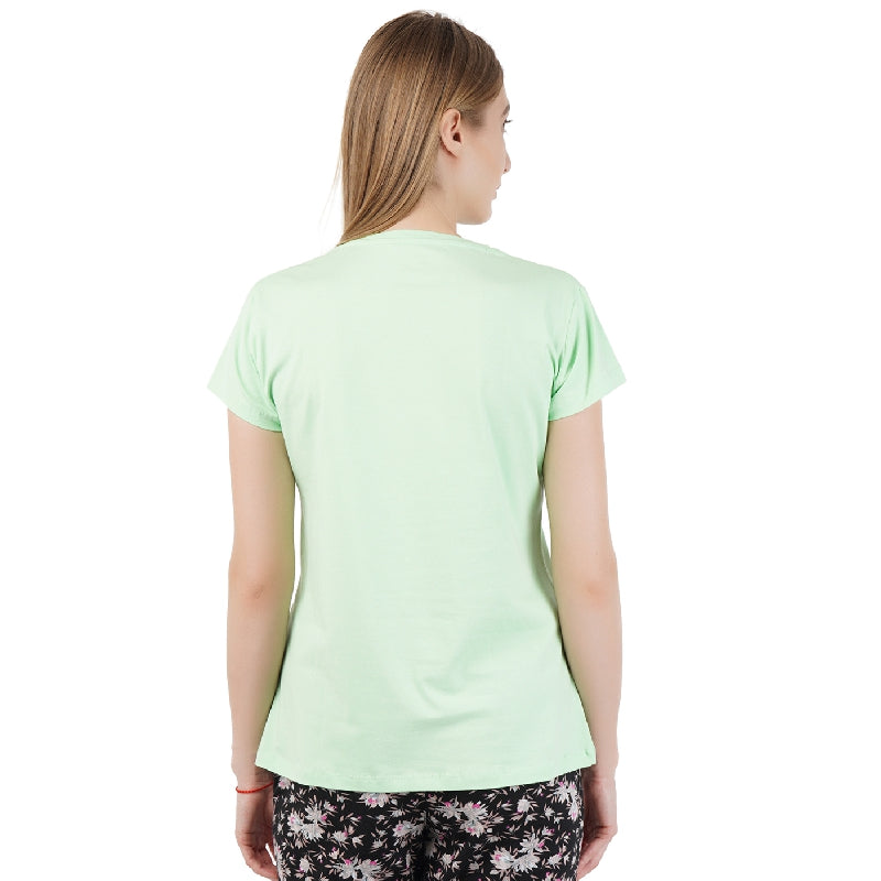 Proteens Women Tshirt Round Neck Half Sleeves Solid