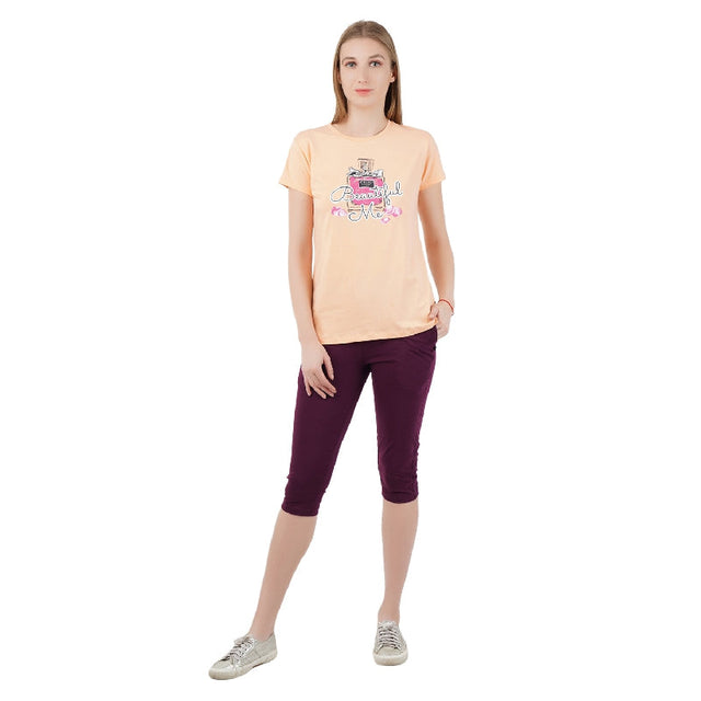 Women T-Shirt Round Neck Half Sleeves - Bodycare