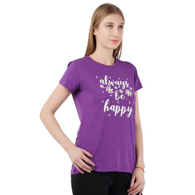 Women T-Shirt Round Neck Half Sleeves - Bodycare