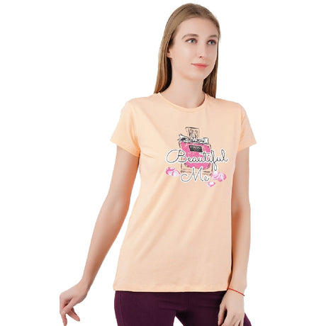 Proteens Women Tshirt Round Neck Half Sleeves Solid