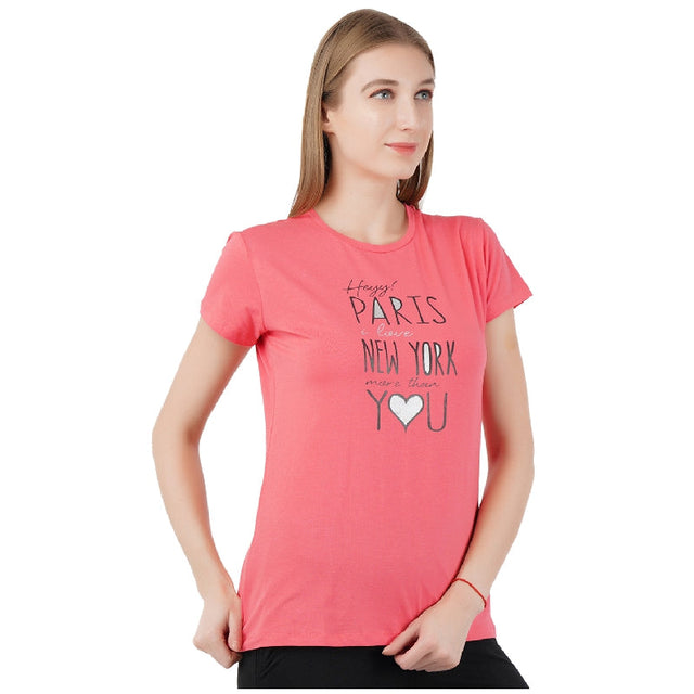 Women T-Shirt Round Neck Half Sleeves - Bodycare