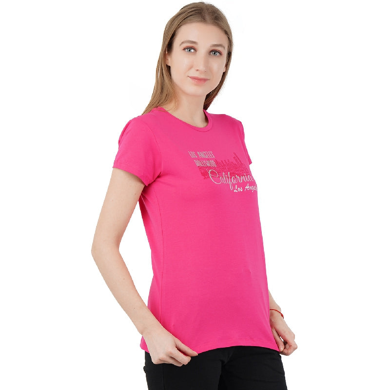Proteens Women Tshirt Round Neck Half Sleeves Solid