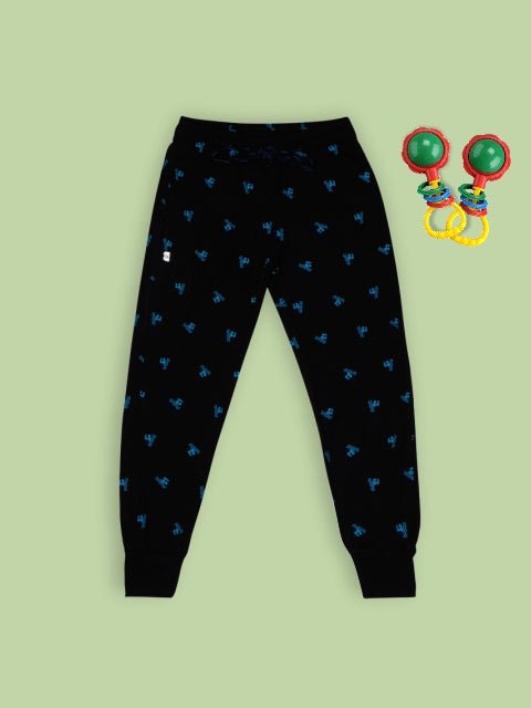 Boys Printed Track Pant for Casual Wear, Lounge Comfort, Easy Movement and Everyday Dressing - Pack of 1