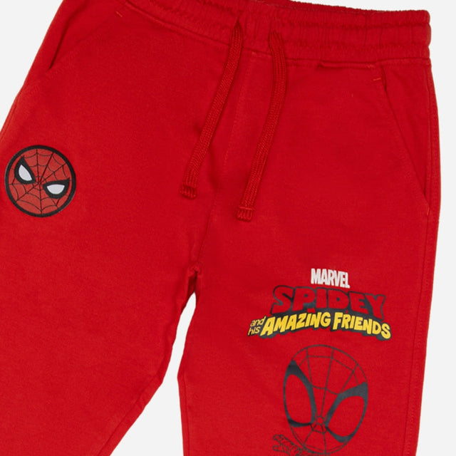 Boys Spiderman Track Pant with Soft Cotton Fabric, Elastic Waist and Superhero Styling for Casual and Sports Wear