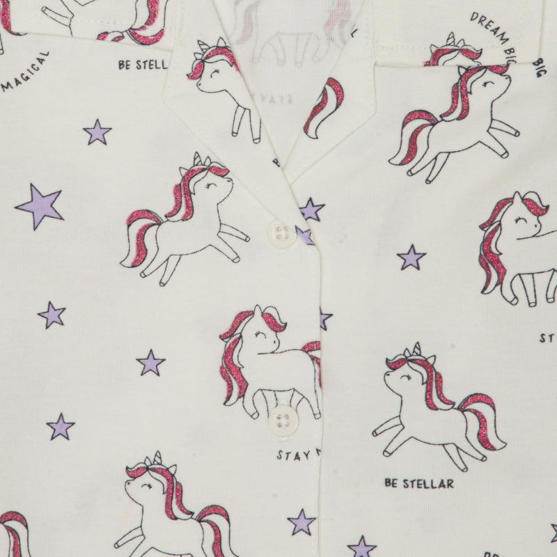 Bodycare Girls Night Suit - White