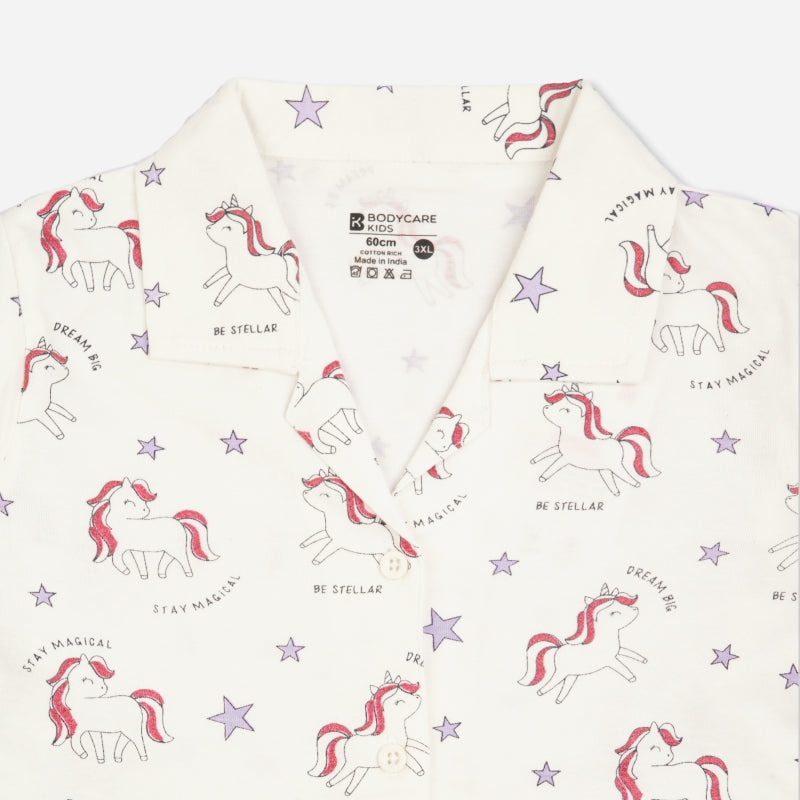 Bodycare Girls Night Suits White