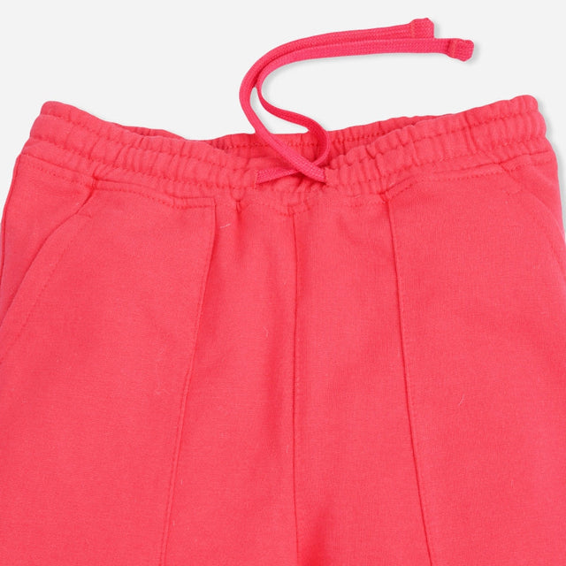 Girls Cotton Blend Track Pant Joggers with Elastic Waistband and Breathable Comfort for Casual Sportswear - Pack of 1