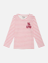 Girls Interlock Full Sleeves T-Shirt with Regular Fit for Casual Wear, Lounge Comfort and Everyday Use