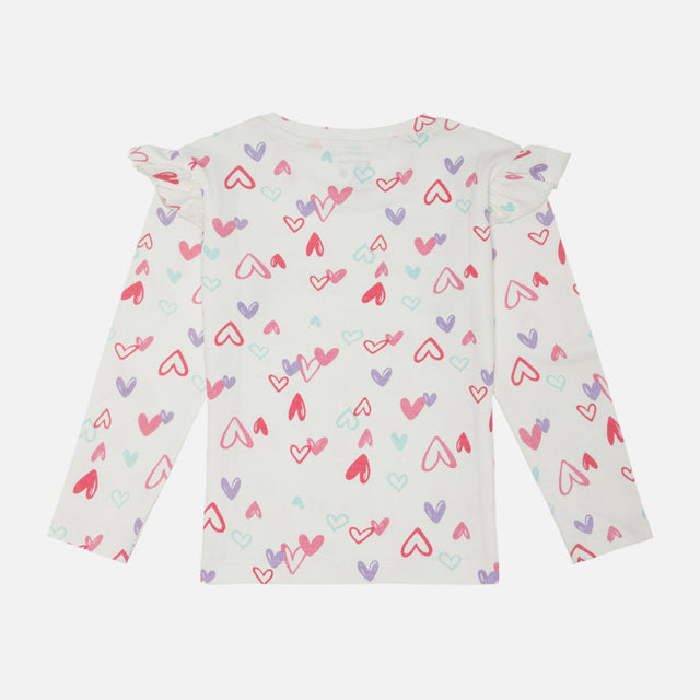 Girls Interlock Full Sleeves T-Shirt with Regular Fit for Everyday Casual Wear, Easy Styling and Lounge Comfort