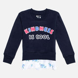 Girls French Terry Sweatshirt for Casual Wear, Layered Comfort, Everyday Styling and Regular Wardrobe Use