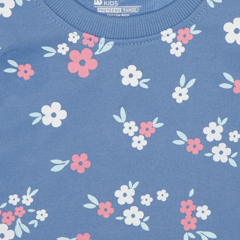 Girls French Terry Sweatshirt for Casual Wear, Everyday Comfort, Easy Styling and Regular Wardrobe Use