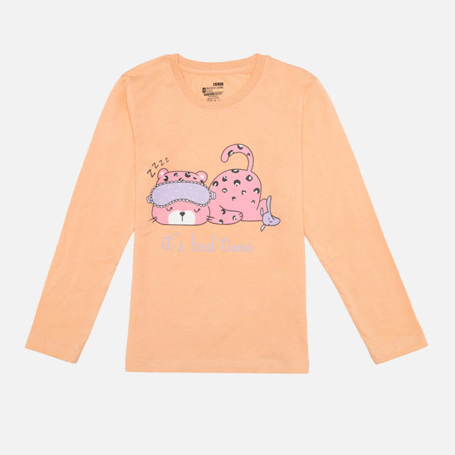 Girls 100% Cotton T-Shirt and Pajama Set with Soft Breathable Fabric for Everyday Casual and Sleepwear Comfort