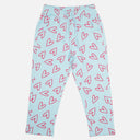 Girls Interlock Track Pant with Printed Regular Fit for Casual Wear, Lounge Comfort and Easy Movement