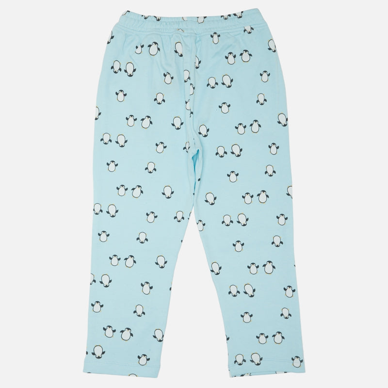 Girls Interlock Printed Track Pant with Regular Fit for Casual Wear, Lounge Comfort and Everyday Movement