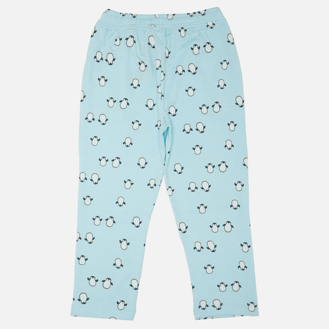 Girls Interlock Printed Track Pant with Regular Fit for Casual Wear, Lounge Comfort and Everyday Movement