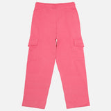 Girls French Terry Track Pant with Printed Regular Fit for Casual Wear, Lounge Comfort and Easy Movement