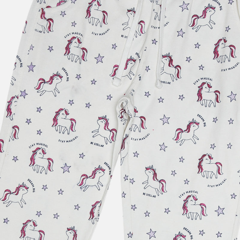 Girls Interlock Track Pant with Soft Cotton Blend Fabric for Casual Wear, Lounge Comfort and Daily Use