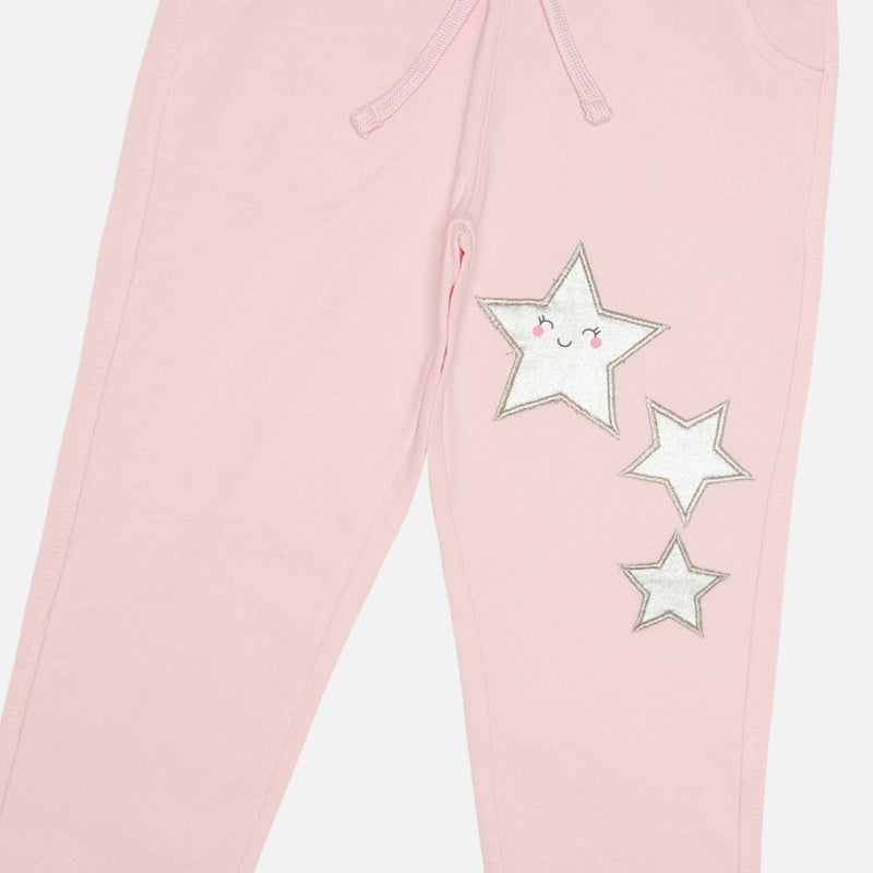 Girls Cotton Regular Fit Printed Track Pant for Casual Wear, Jogger Styling, Lounge Comfort and Easy Movement
