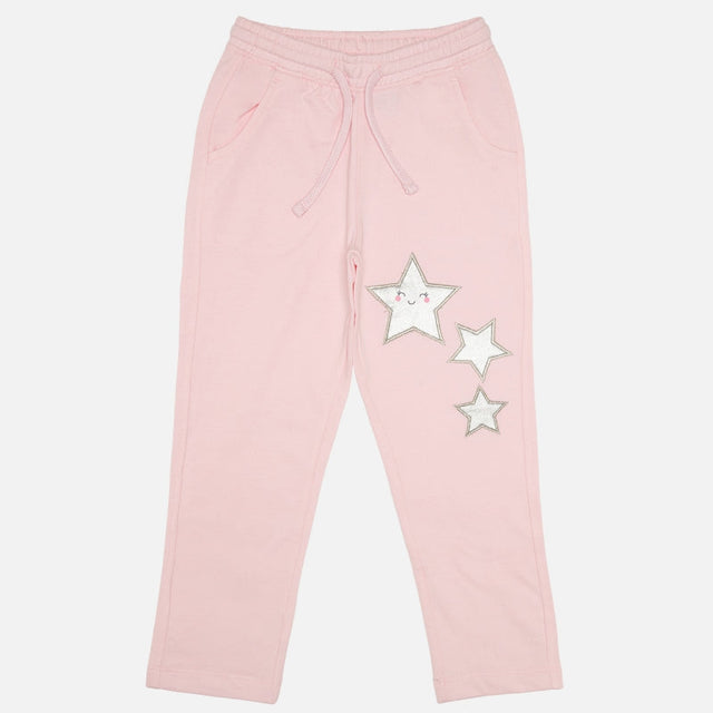 Girls Cotton Regular Fit Printed Track Pant for Casual Wear, Jogger Styling, Lounge Comfort and Easy Movement