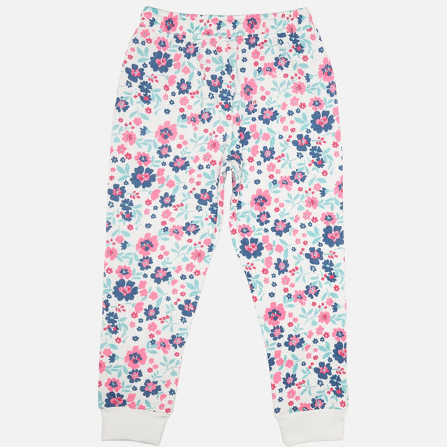 Girls French Terry Printed Track Pant with Regular Fit for Casual Wear, Lounge Comfort and Regular Use