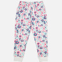 Girls French Terry Printed Track Pant with Regular Fit for Casual Wear, Lounge Comfort and Regular Use