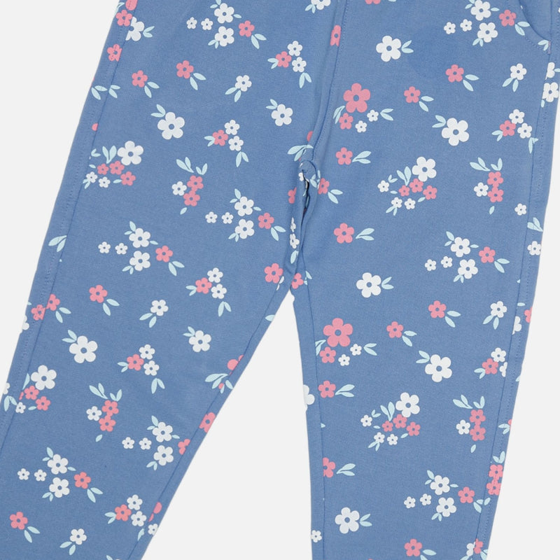 Girls French Terry Track Pant with Regular Fit for Casual Wear, Lounge Comfort, Active Movement and Regular Use