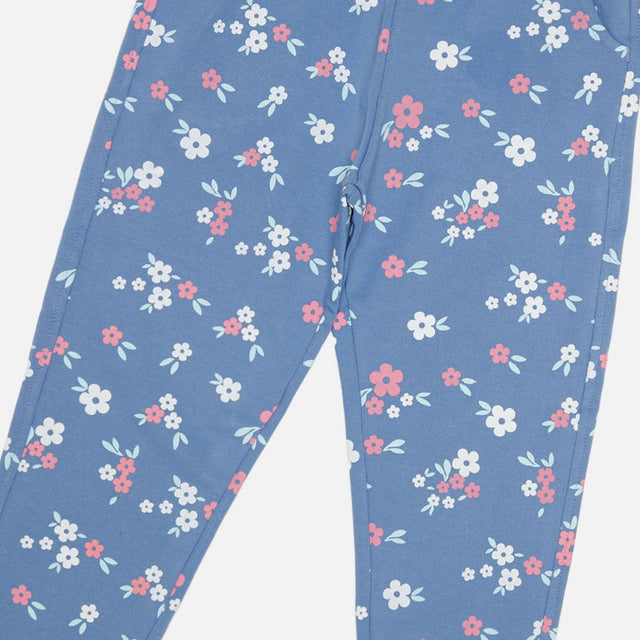 Girls French Terry Track Pant with Regular Fit for Casual Wear, Lounge Comfort, Active Movement and Regular Use