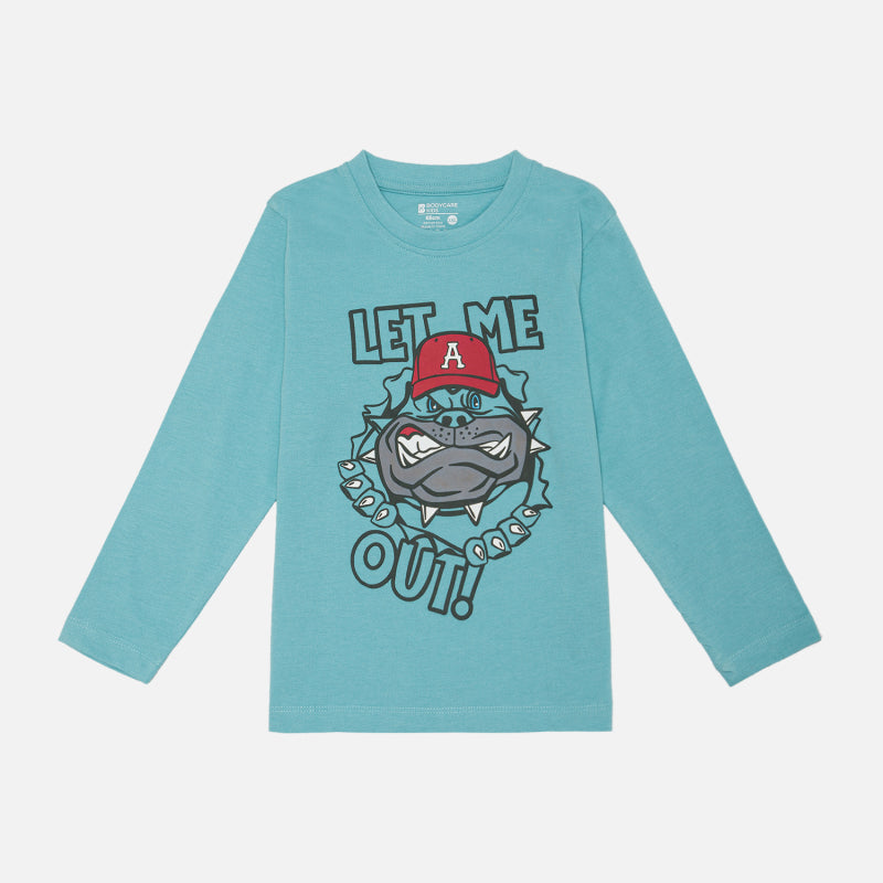 Boys 100% Cotton Round Neck Full Sleeve T-Shirt with Soft Comfortable Fabric for Casual Wear and Everyday Styling - Pack of 1
