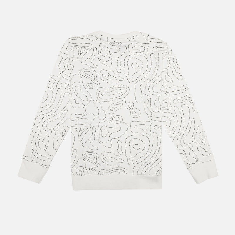 Boys French Terry Printed Sweatshirt with Full Sleeves for Winter Wear, Casual Comfort and Easy Layering - Pack of 1