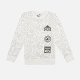 Boys French Terry Printed Sweatshirt with Full Sleeves for Winter Wear, Casual Comfort and Easy Layering - Pack of 1