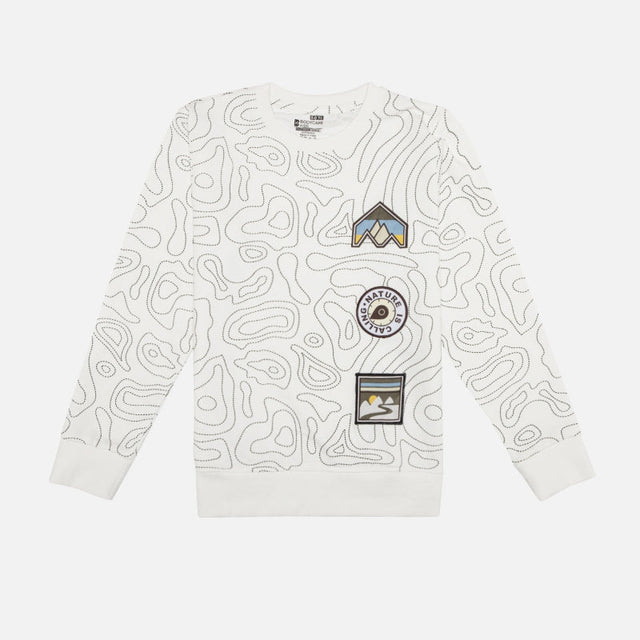 Boys French Terry Printed Sweatshirt with Full Sleeves for Winter Wear, Casual Comfort and Easy Layering - Pack of 1