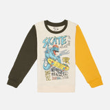 Boys French Terry Printed Full Sleeve Sweatshirt with Soft Cotton Winter Comfort and Regular Wardrobe Use