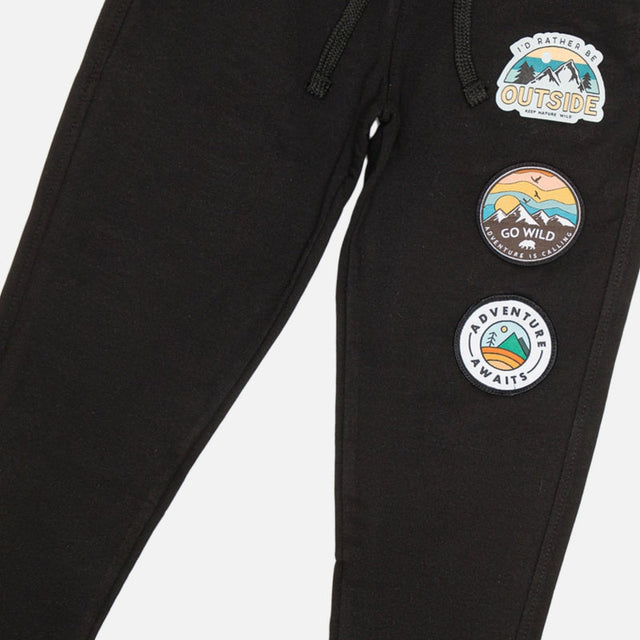 Boys French Terry Track Pant with Printed Regular Fit for Sports, Casual Wear, Lounge Comfort and Easy Movement