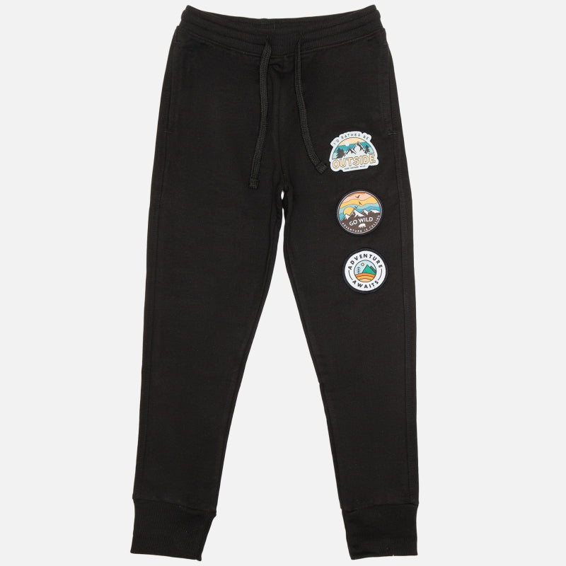 Boys French Terry Track Pant with Printed Regular Fit for Sports, Casual Wear, Lounge Comfort and Easy Movement