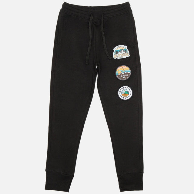 Boys French Terry Track Pant with Printed Regular Fit for Sports, Casual Wear, Lounge Comfort and Easy Movement