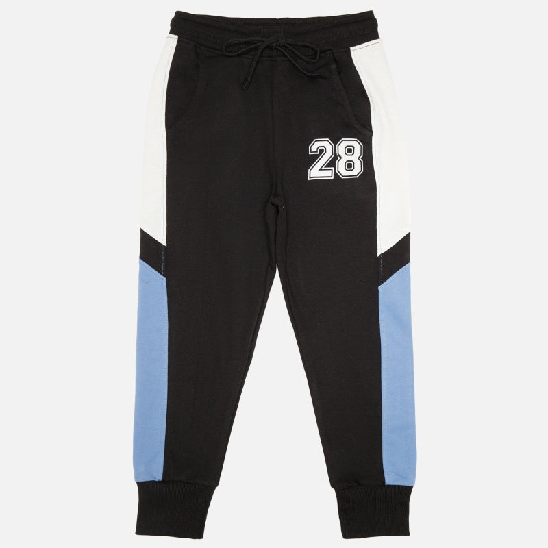 Boys French Terry Clothing Set with Printed Full Sleeve T-Shirt and Pajama for Casual Wear and Easy Movement