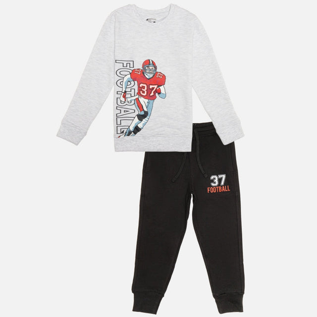 Boys Printed Full Sleeve T-Shirt and Pajama Clothing Set for Casual Wear, Lounge Comfort and Easy Movement
