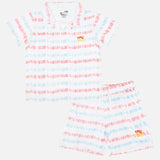 Boys Cotton Blend Half Sleeve Night Suit with Regular Fit for Comfortable Sleepwear and Lounge Use - Pack of 1