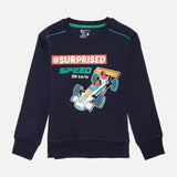 Boys Fleece Round Neck Full Sleeve Sweatshirt for Cozy Winter Wear, Casual Comfort and Everyday Wardrobe Styling - Pack of 1