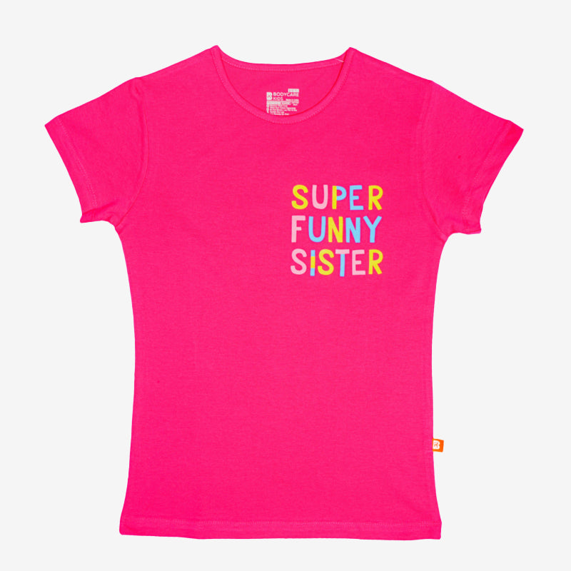 Girls 100% Cotton Half Sleeve T-Shirt with Round Neck Design for Casual Wear, Everyday Comfort and Regular Use