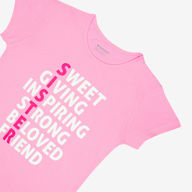 Girls 100% Cotton Half Sleeve T-Shirt with Round Neck Design for Casual Wear, Easy Movement and Regular Use