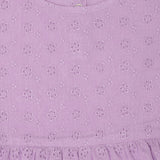 Girls Round Neck Half Sleeve Frock with Soft Cotton Fabric and Delicate Lace Details for Parties and Casual Wear