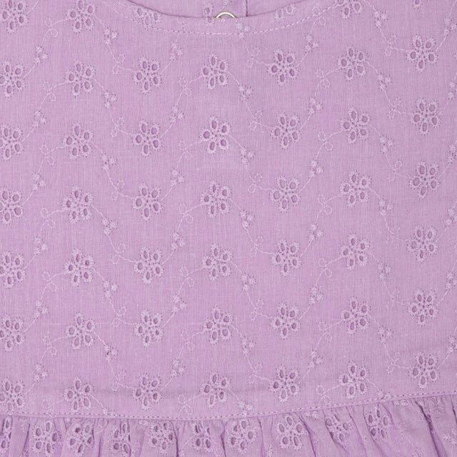 Girls Round Neck Half Sleeve Frock with Soft Cotton Fabric and Delicate Lace Details for Parties and Casual Wear