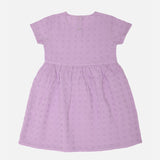 Girls Round Neck Half Sleeve Frock with Soft Cotton Fabric and Delicate Lace Details for Parties and Casual Wear
